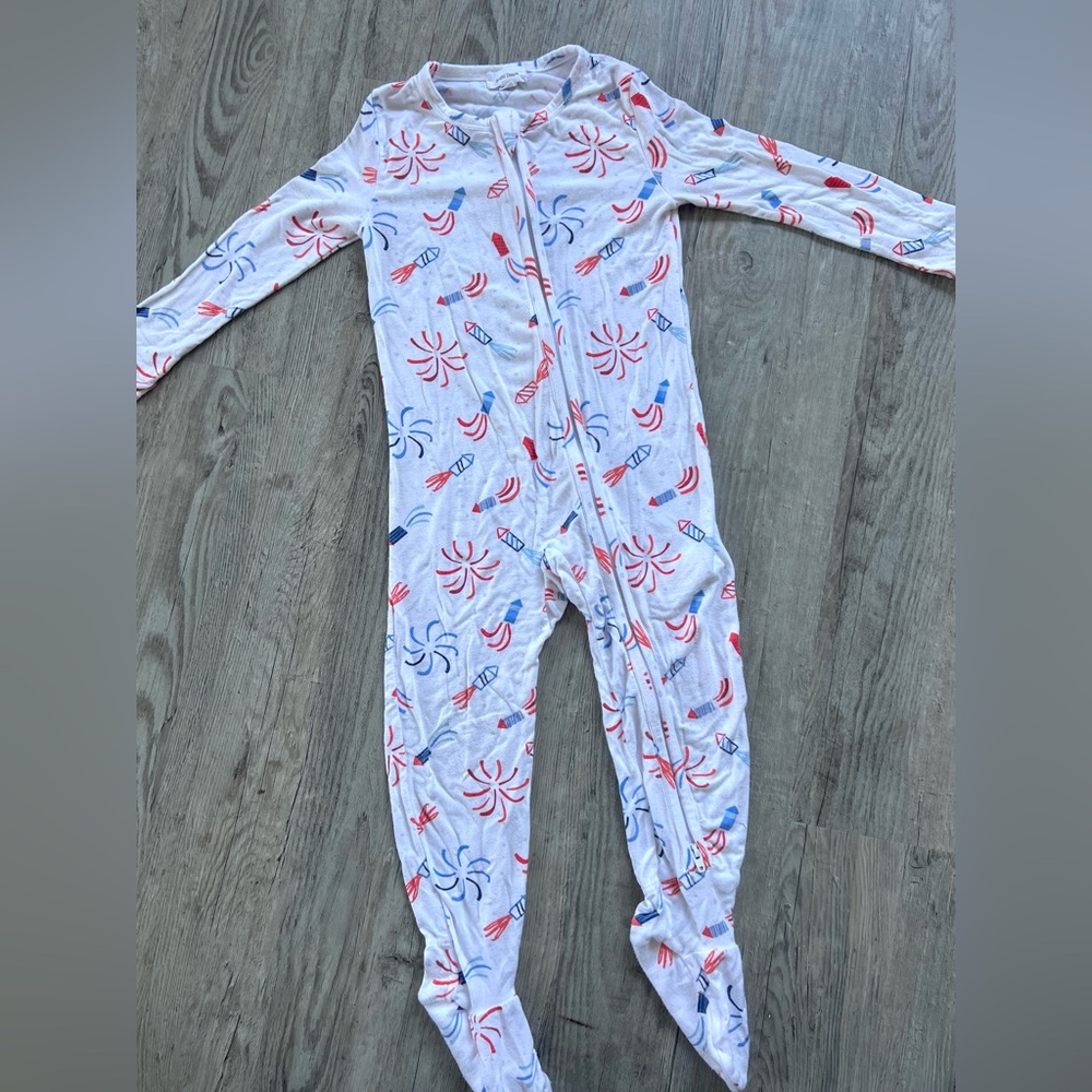Angel Dear One Piece Pajama with 4th of July Fireworks